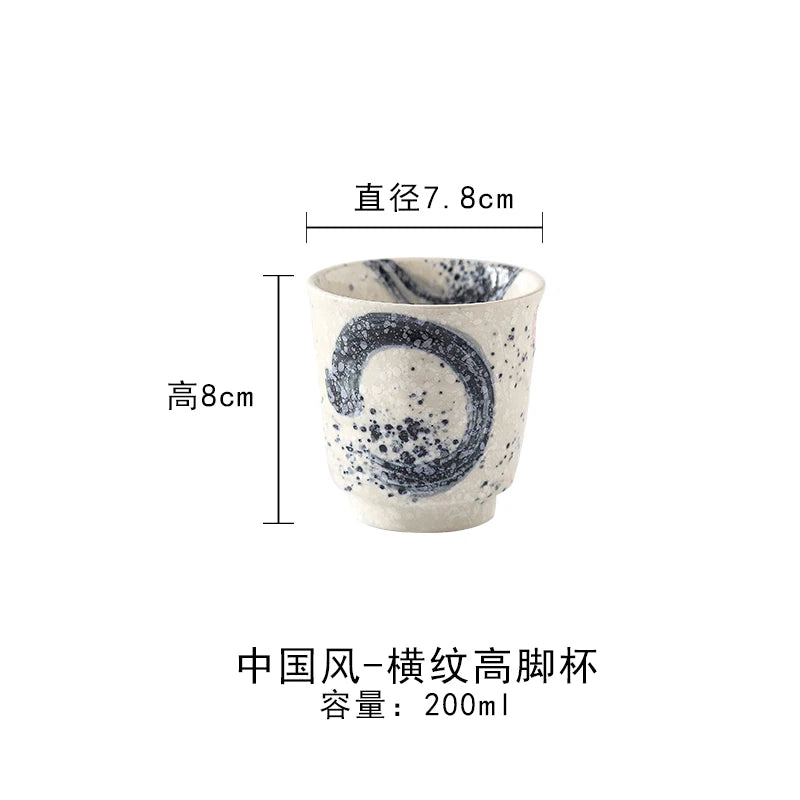 Japan and South Korea ceramic tea cup stoneware hand-painted cup Japanese Kung Fu tea cup coffee milk cup