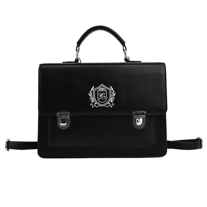 Japane Style Girls Lolita JK Backpacks Satchels Students Basic Press Locks Embroidery Briefcases Shoulder Bags Bookbags