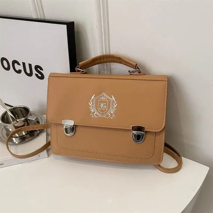 Japane Style Girls Lolita JK Backpacks Satchels Students Basic Press Locks Embroidery Briefcases Shoulder Bags Bookbags