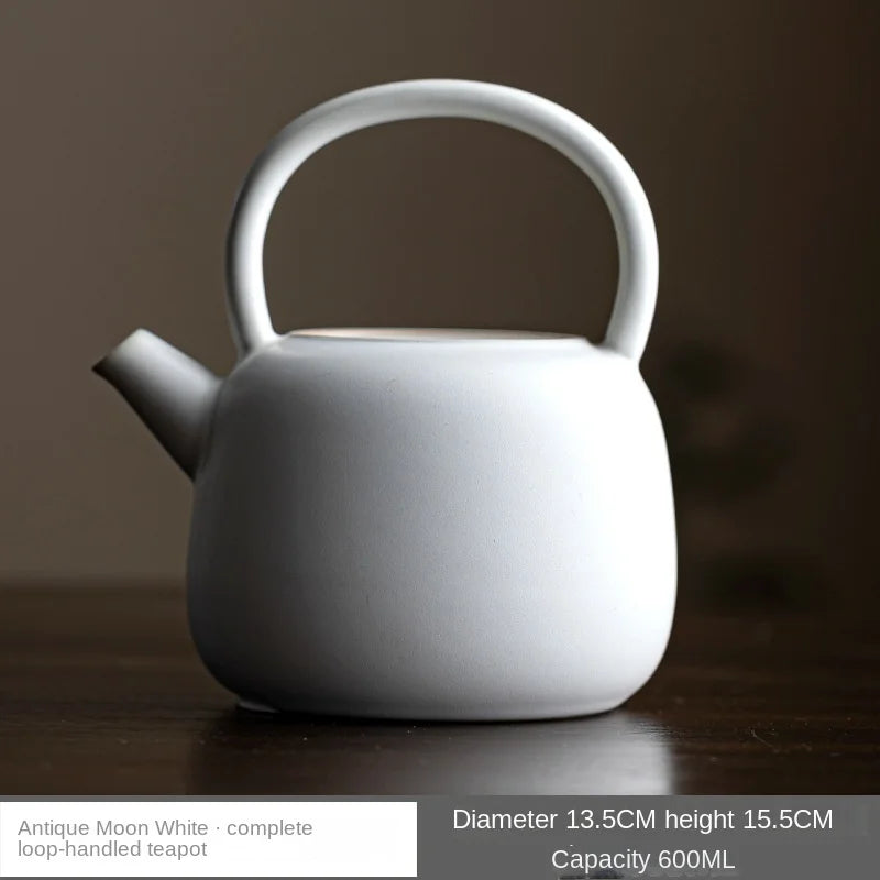 Japanese Candle Tea Electric Ceramic Water Boiling Kettle Tea Making Device Heat-Resistant Loop-Handled Teapot Tea Kettle