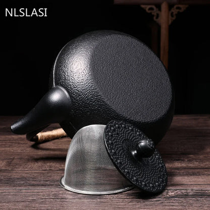 Japanese Cast Iron Tea Pot Induction Cooker Teapot with Stainless Steel Infuser tea Kettle Oolong tea Coffee Maker Pot