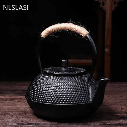 Japanese Cast Iron Tea Pot Induction Cooker Teapot with Stainless Steel Infuser tea Kettle Oolong tea Coffee Maker Pot