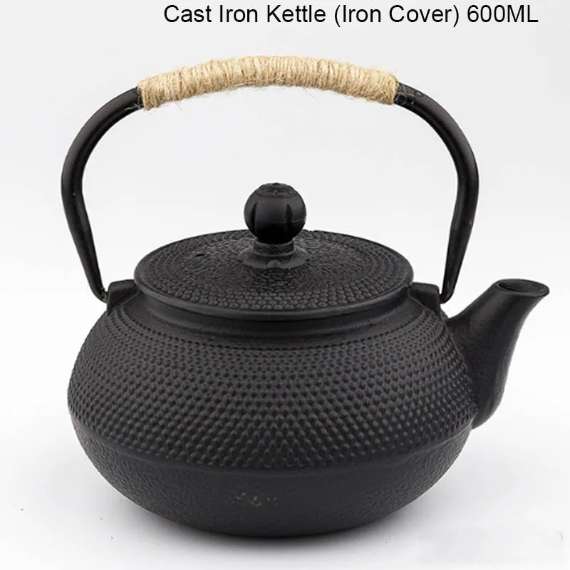 Japanese Cast Iron Teapot Handmade Tetsubin Gas Stovetop Water Kettle Black Teapot With Infuser Filter Kung Fu Tea Set