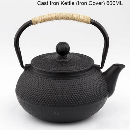Japanese Cast Iron Teapot Handmade Tetsubin Gas Stovetop Water Kettle Black Teapot With Infuser Filter Kung Fu Tea Set