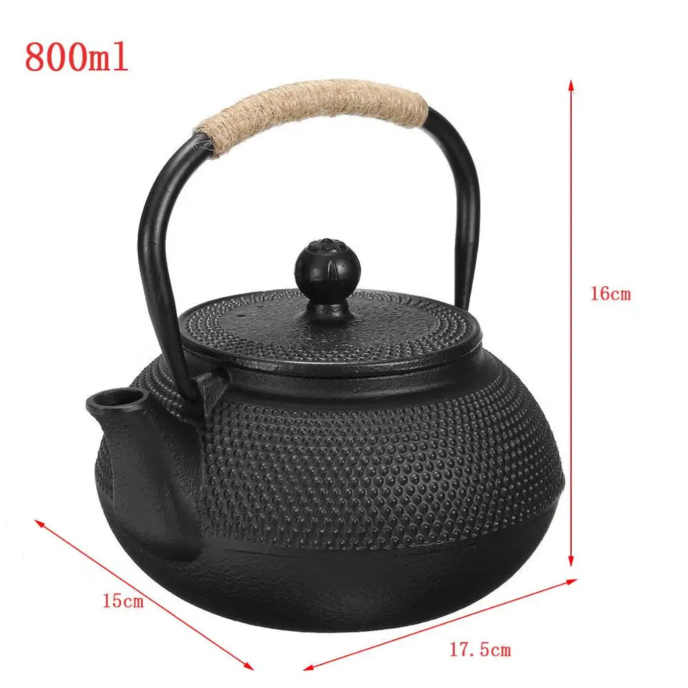Japanese Cast Iron Teapot Kettle With Tea Infuser Shells Tea Pots Tetsubin Health Boiler Scale Iron Pot Cast Iron Trivets Cup