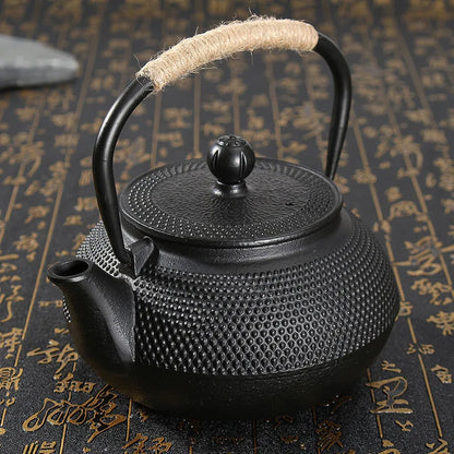Japanese Cast Iron Teapot Kettle With Tea Infuser Shells Tea Pots Tetsubin Health Boiler Scale Iron Pot Cast Iron Trivets Cup