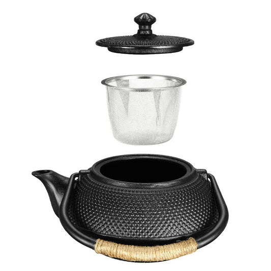 Japanese Cast Iron Teapot Kettle With Tea Infuser Shells Tea Pots Tetsubin Health Boiler Scale Iron Pot Cast Iron Trivets Cup
