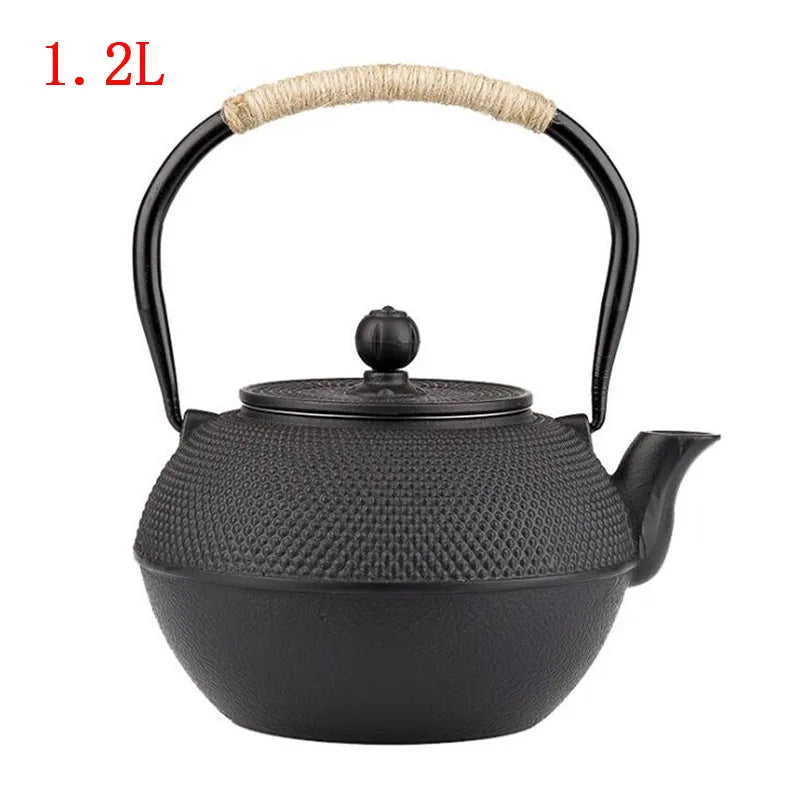 Japanese Cast Iron Teapot Kettle With Tea Infuser Shells Tea Pots Tetsubin Health Boiler Scale Iron Pot Cast Iron Trivets Cup
