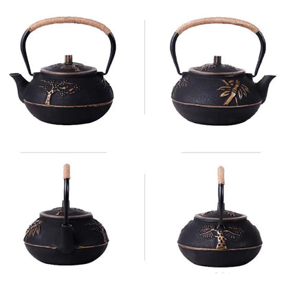Japanese Cast Iron Teapot Kettle with Stainles Tetsubin Kettle Drinkware Tools 800ml Bouns Infusers Stainless Steel Net Filter