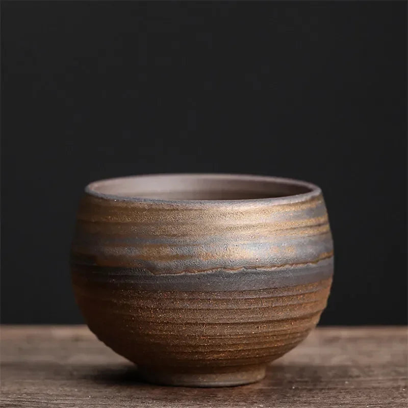 Japanese Ceramic Antique Dead Wood Side Handle Teapot Portable Kettle Handmade Tea Pot Retro Tea Cup Drinkware Kung Fu Tea Set