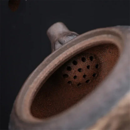 Japanese Ceramic Antique Dead Wood Side Handle Teapot Portable Kettle Handmade Tea Pot Retro Tea Cup Drinkware Kung Fu Tea Set