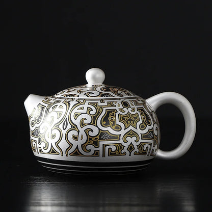 Japanese Ceramic Tea Pot, Luxury Tea Warmer, Vintage Yixing Teapot, Handmade Tea Infuser, Kung Fu Tea Table, 200ml