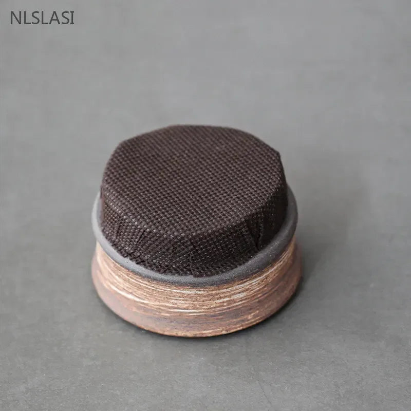 Japanese Coarse Pottery Tea Box Handmade Ceramic Moisture-proof Sealed Tea Container Coffee Storage Jar Tea Set Supplies