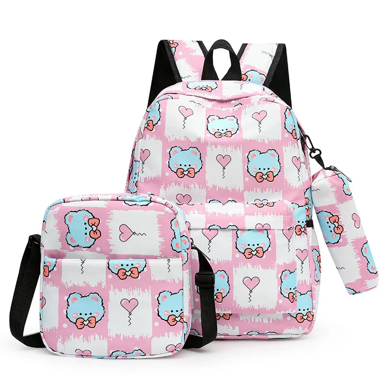 Japanese College Women Backpack Laptop Backpack Kawaii school bags set Student School Backpacks for teens Girls Bookbags Female