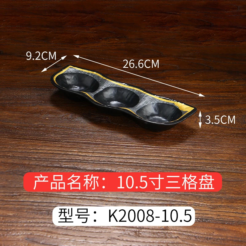 Japanese Dinner Plates Melamine Barbecue Plate Korean Tableware Commercial Hot Pot Restaurant Plastic Plate Kitchen Accessories