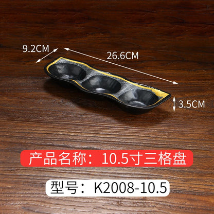 Japanese Dinner Plates Melamine Barbecue Plate Korean Tableware Commercial Hot Pot Restaurant Plastic Plate Kitchen Accessories