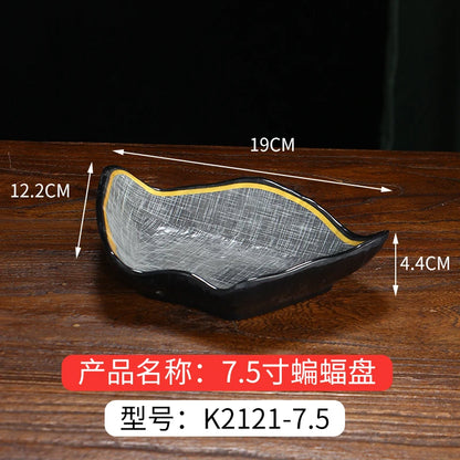 Japanese Dinner Plates Melamine Barbecue Plate Korean Tableware Commercial Hot Pot Restaurant Plastic Plate Kitchen Accessories