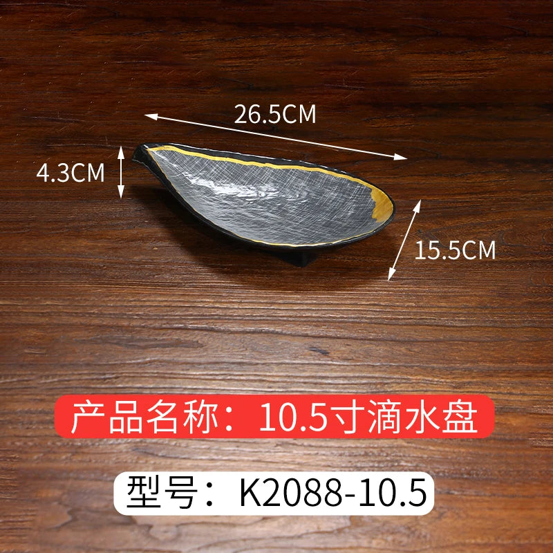 Japanese Dinner Plates Melamine Barbecue Plate Korean Tableware Commercial Hot Pot Restaurant Plastic Plate Kitchen Accessories