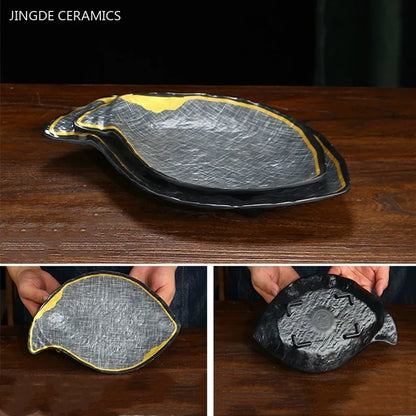 Japanese Dinner Plates Melamine Barbecue Plate Korean Tableware Commercial Hot Pot Restaurant Plastic Plate Kitchen Accessories