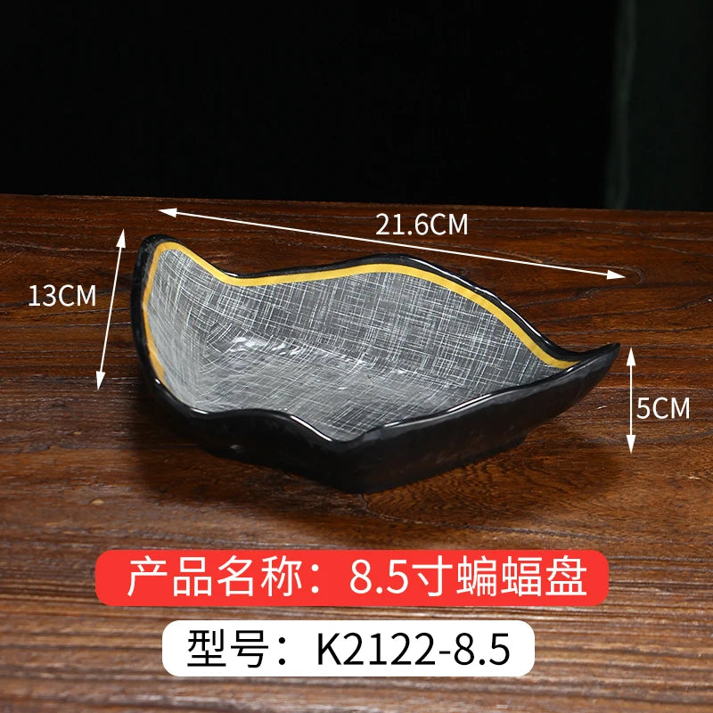 Japanese Dinner Plates Melamine Barbecue Plate Korean Tableware Commercial Hot Pot Restaurant Plastic Plate Kitchen Accessories