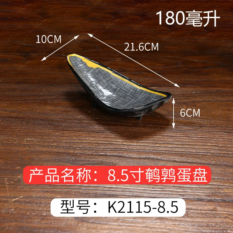 Japanese Dinner Plates Melamine Barbecue Plate Korean Tableware Commercial Hot Pot Restaurant Plastic Plate Kitchen Accessories