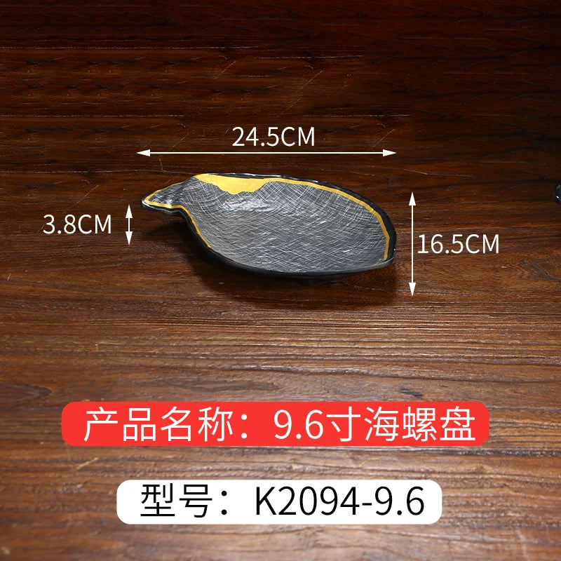 Japanese Dinner Plates Melamine Barbecue Plate Korean Tableware Commercial Hot Pot Restaurant Plastic Plate Kitchen Accessories