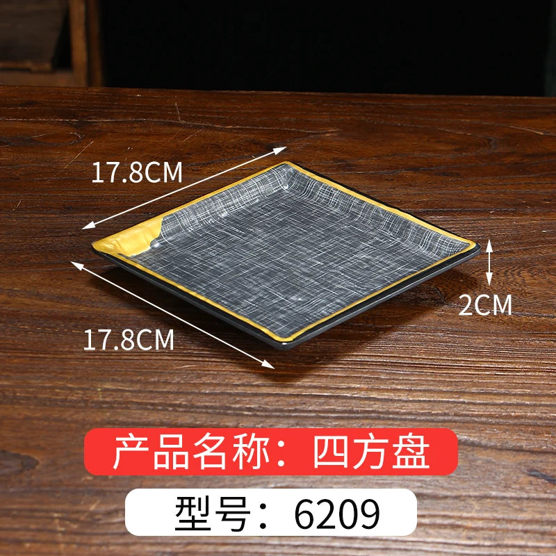 Japanese Dinner Plates Melamine Barbecue Plate Korean Tableware Commercial Hot Pot Restaurant Plastic Plate Kitchen Accessories