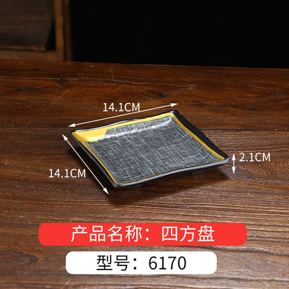 Japanese Dinner Plates Melamine Barbecue Plate Korean Tableware Commercial Hot Pot Restaurant Plastic Plate Kitchen Accessories