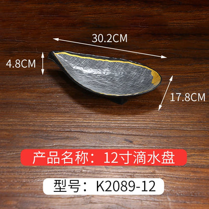 Japanese Dinner Plates Melamine Barbecue Plate Korean Tableware Commercial Hot Pot Restaurant Plastic Plate Kitchen Accessories