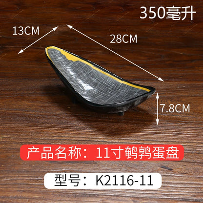 Japanese Dinner Plates Melamine Barbecue Plate Korean Tableware Commercial Hot Pot Restaurant Plastic Plate Kitchen Accessories