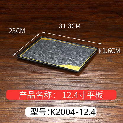 Japanese Dinner Plates Melamine Barbecue Plate Korean Tableware Commercial Hot Pot Restaurant Plastic Plate Kitchen Accessories