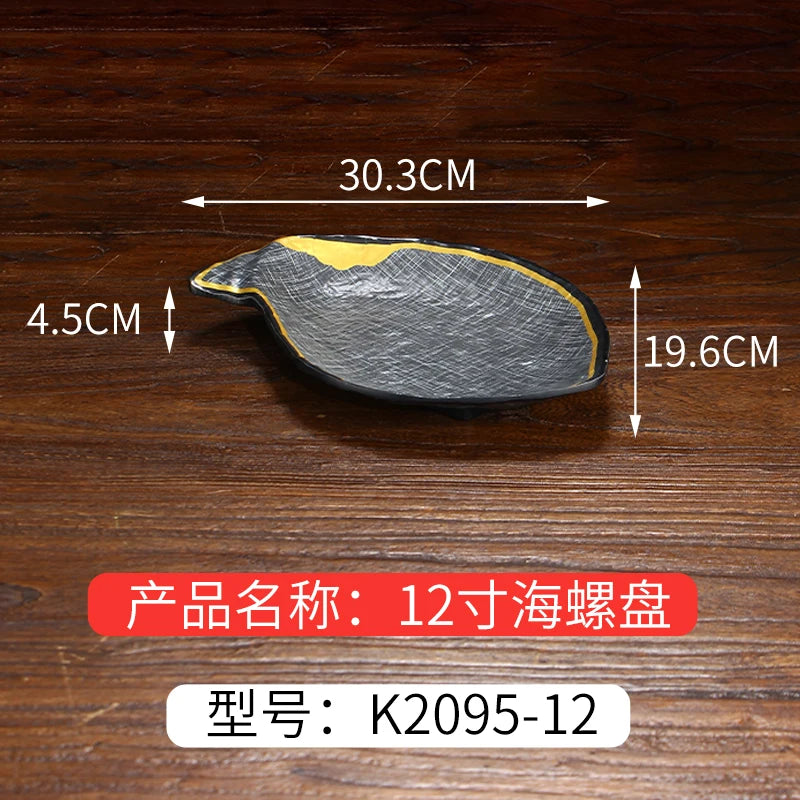 Japanese Dinner Plates Melamine Barbecue Plate Korean Tableware Commercial Hot Pot Restaurant Plastic Plate Kitchen Accessories