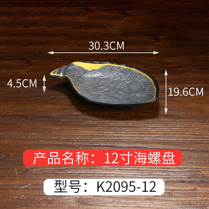 Japanese Dinner Plates Melamine Barbecue Plate Korean Tableware Commercial Hot Pot Restaurant Plastic Plate Kitchen Accessories