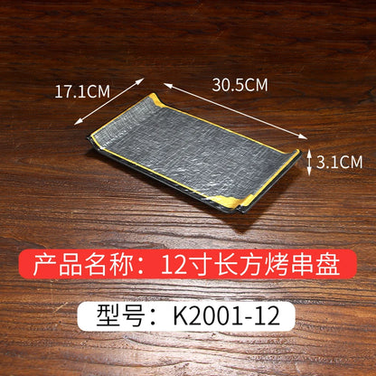 Japanese Dinner Plates Melamine Barbecue Plate Korean Tableware Commercial Hot Pot Restaurant Plastic Plate Kitchen Accessories