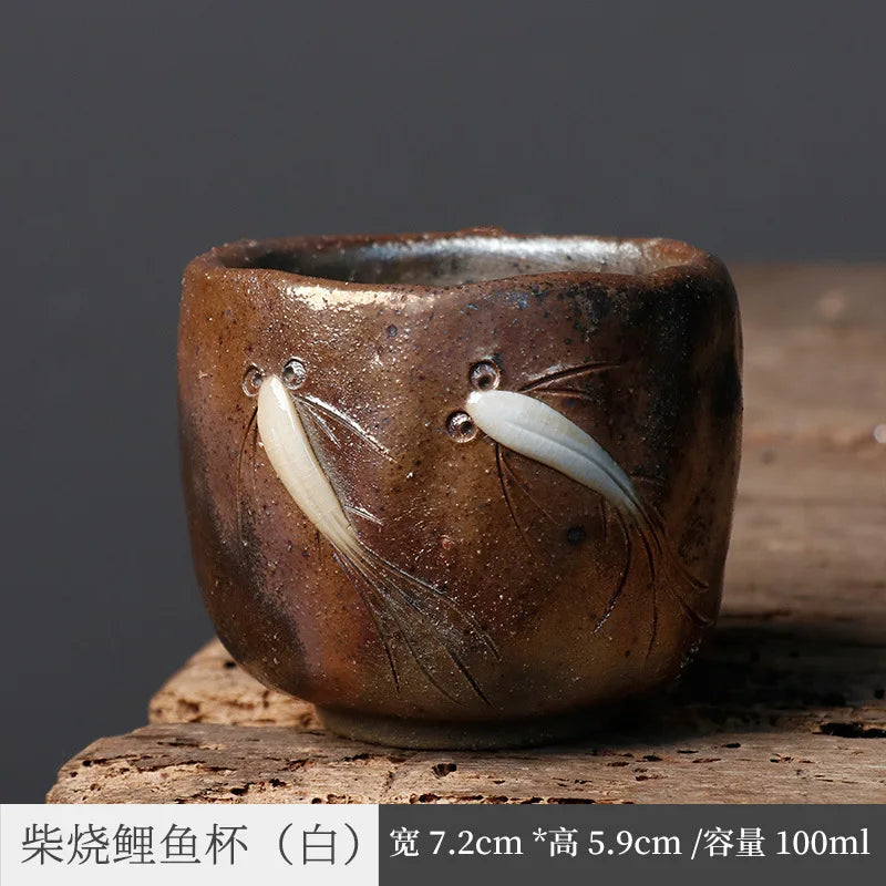 Japanese Firewood Burning Aquarius Pot before Preparation Burning Stoneware Kiln Baked Pot Tureen Kung Fu Tea Set Tea Making D