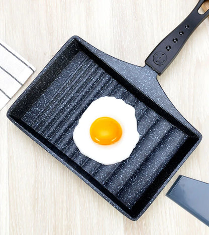 Japanese Flat-Bottomed Non-Stick Pot Roast Thick Egg Omelet Pan Frying Pan Omelette Device