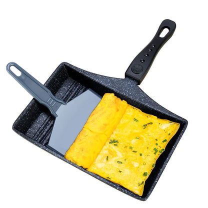Japanese Flat-Bottomed Non-Stick Pot Roast Thick Egg Omelet Pan Frying Pan Omelette Device