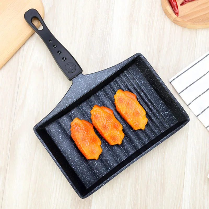 Japanese Flat-Bottomed Non-Stick Pot Roast Thick Egg Omelet Pan Frying Pan Omelette Device