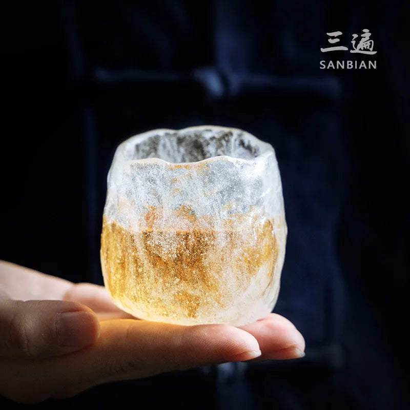 Japanese Frozen Boiled Glaze Master Cup Single Cup Handmade Single Kung Fu Tea Set Ancient Japanese Glass Tea Cup
