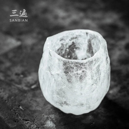 Japanese Frozen Boiled Glaze Master Cup Single Cup Handmade Single Kung Fu Tea Set Ancient Japanese Glass Tea Cup