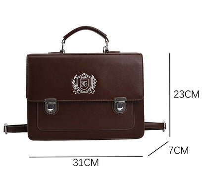 Japanese Girls Lolita JK Backpacks Satchel HandBags Students Basic Press Locks Embroidery Briefcases Shoulder Bags Bookbags