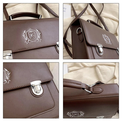 Japanese Girls Lolita JK Backpacks Satchel HandBags Students Basic Press Locks Embroidery Briefcases Shoulder Bags Bookbags