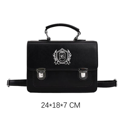 Japanese Girls Lolita JK Backpacks Satchel HandBags Students Basic Press Locks Embroidery Briefcases Shoulder Bags Bookbags