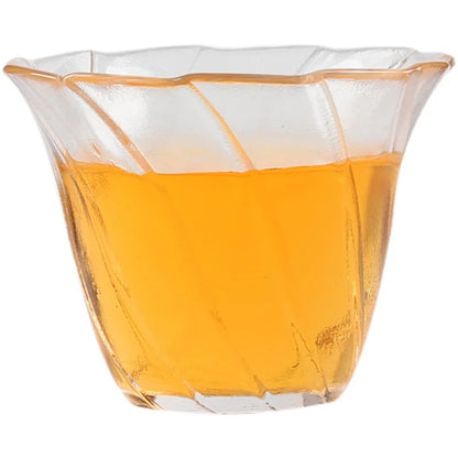 Japanese Hammer Grain Glass Tea Cup Set, Crystal Transparent Cup, Kungfu Tea Set, Household Master, Small Tea Cup, 3Pcs Pack