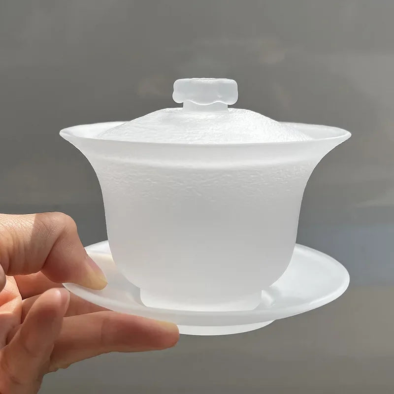 Japanese Handmade Heat-resistant Glass Cover Bowl Gaiwan Tea Set Tea Ceremony Accessories Gaiwan for Travel Gai Wan Tureen