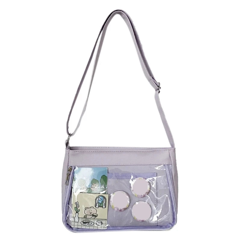 Japanese Harajuku Ita Bag for Women Transparent Pocket Itabag High School Girls
