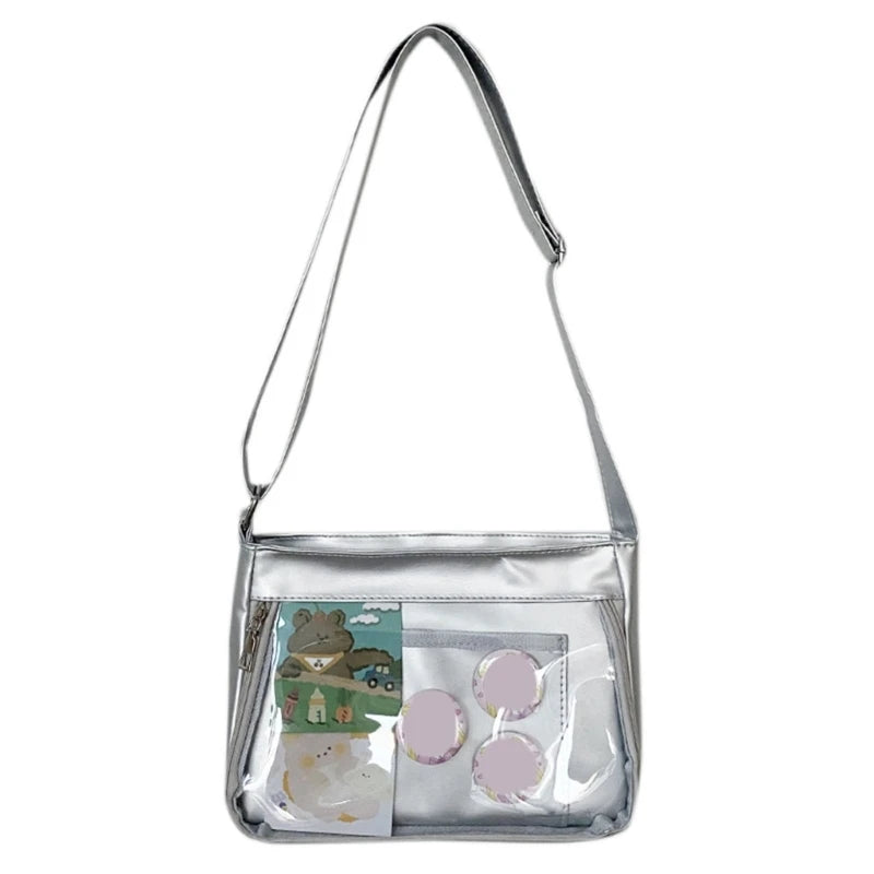 Japanese Harajuku Ita Bag for Women Transparent Pocket Itabag High School Girls