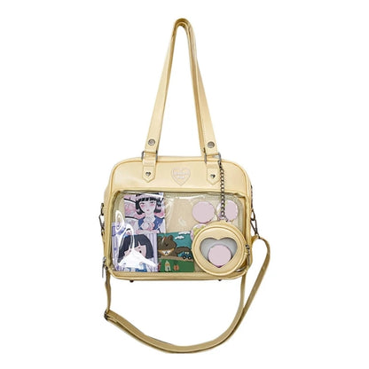 Japanese Harajuku Itabag Girls Transparent Bag with Coin Purse Student Handbags