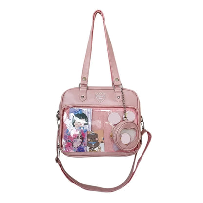 Japanese Harajuku Itabag Girls Transparent Bag with Coin Purse Student Handbags