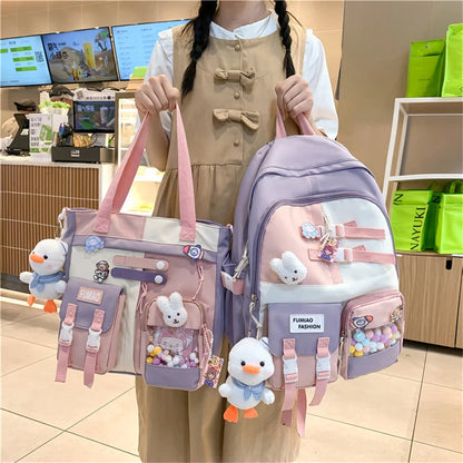 Japanese High School Girls Backpack School Bags for Teenage Girls Multi Pockets New Kawaii Backpack Women Bagpack Cute Mochila